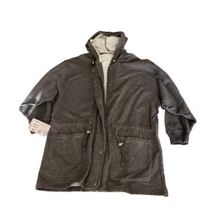 Charcoal Grey Women's Zip Up Hoodie size L NWT